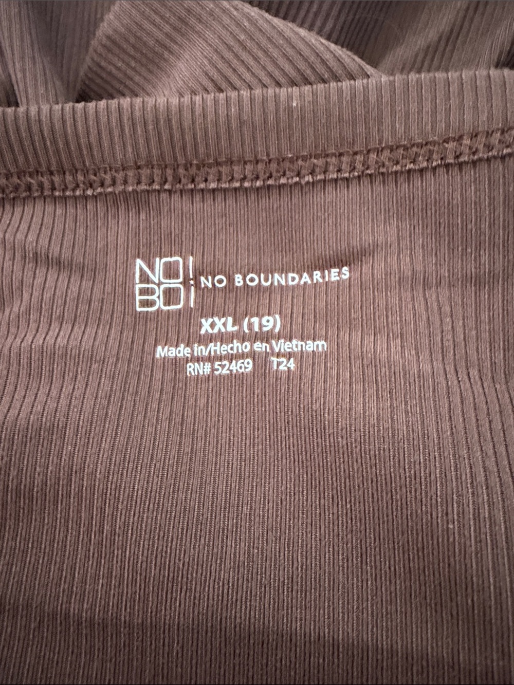 NOBO Brown Ribbed Tank Top - Picture 3 of 3